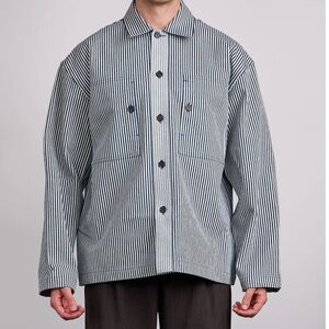 JW ANDERSON Men's navy and White Striped Jacket